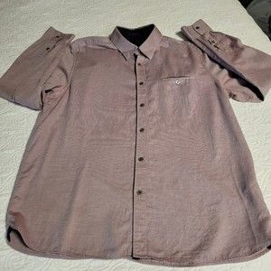 Ted Baker London Men's Maroon Patterned Button Down Shirt Size 6 or XL